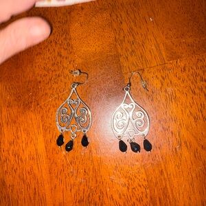 Elegant Black Dangle Earrings